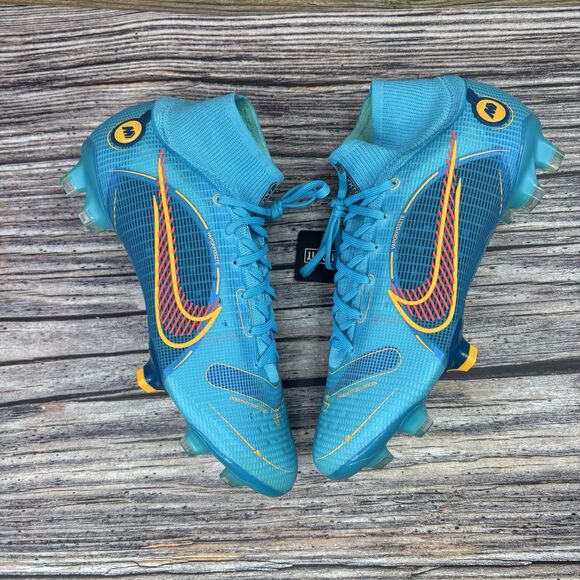 Size 9.5 Nike Mercurial Superfly 8 Elite FG Chlorine Blue Soccer DJ2839-485 main image 7